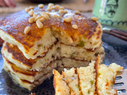Roasted Green Chile & Piñon Pancakes